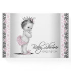 Pink Grey Baby Shower Guest Book
