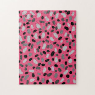 Pink Grey Black Jelly Bean Painting Jigsaw Puzzle