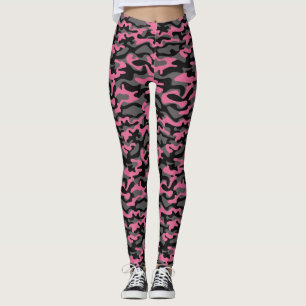 Pink/Grey Camouflage Women's Leggings