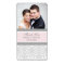 Pink Grey Damask Photo Wedding Labels