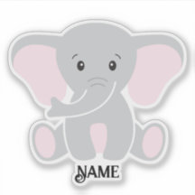 Pink & Grey Elephant