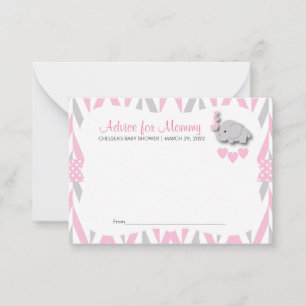 Pink & Grey Elephant Baby Shower Sm - Advice