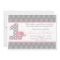 Pink Grey Elephant Birthday Invitation
