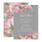 Pink Grey Floral Shabby Chic Bridal Shower Invite