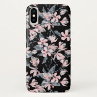 Pink & Grey Floral Watercolor Pattern