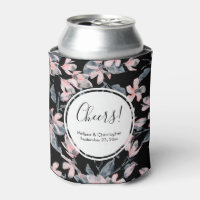 Pink & Grey Floral Watercolor Pattern Wedding
