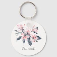 Pink & Grey Flowers Classy Watercolor