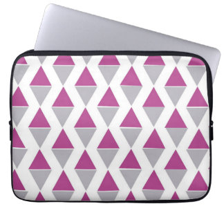 Pink & Grey Geometric Triangle Laptop sleeve 