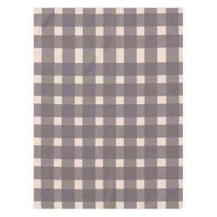 Pink Grey Gingham Pattern Tablecloth