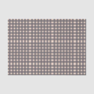Pink Grey Gingham Pattern Tissue Paper