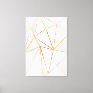 Pink, Grey & Gold Geo Canvas Print