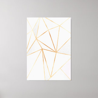 Pink, Grey & Gold Geo Canvas Print
