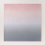 Pink Grey Gradient Minimal Difficult Jigsaw Puzzle<br><div class="desc">pink grey linear gradient digital minimalism simple stylish trendy modern blush</div>
