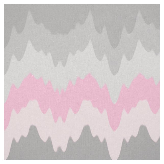 Pink Grey Grey Chevron Ombre Fade Abstract Fabric (Swatch)