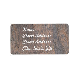 Pink & Grey Marble Address Sticker