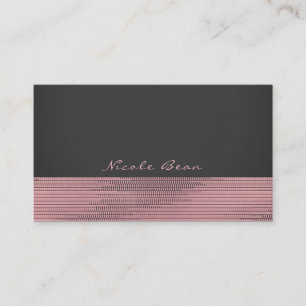 Pink & Grey Modern Glam Sequins Chic Elegant Business Card