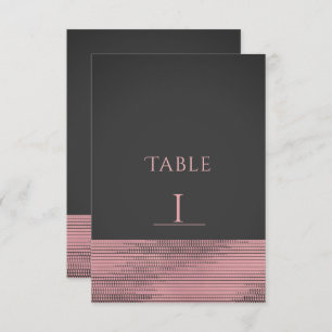 Pink & Grey Modern Glam Sequins Chic Table Number