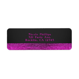 Pink & Grey Modern Glam Sequins Party Invitation