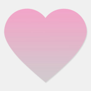 Pink & Grey Ombre Heart Sticker
