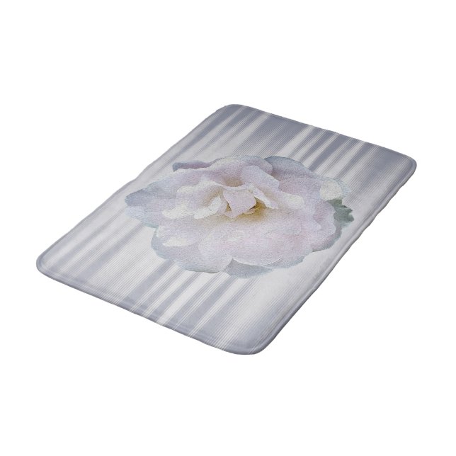 Pink grey rose bath mat (Angled)