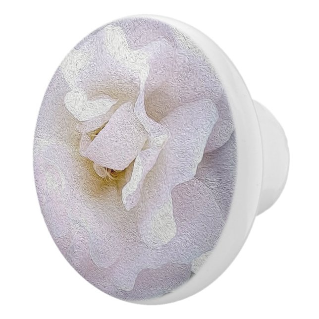 Pink grey rose ceramic knob (Right)
