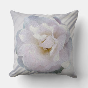 Pink grey rose cushion