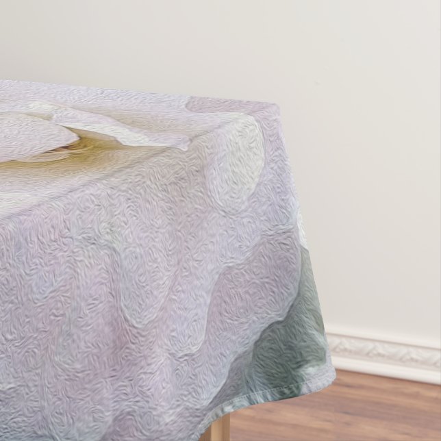 Pink grey rose tablecloth (In Situ)