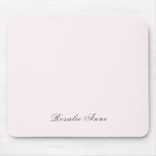Pink Grey Script Name  Mouse Mat (Front)