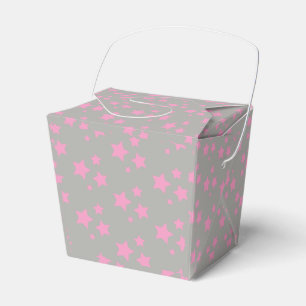 Pink Grey Stars Modern design Favour Box