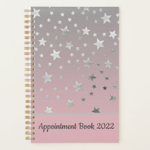 Pink Grey Stars Ombre Stylish Chic Modern Planner