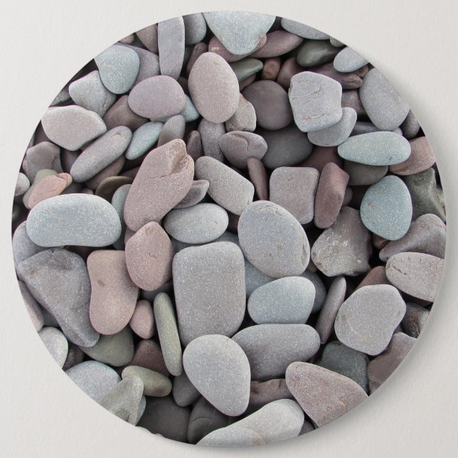 Pink Grey Stones Pebbles Texture 6 Cm Round Badge (Front)
