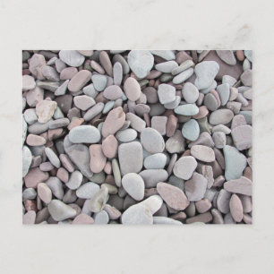 Pink Grey Stones Pebbles Texture Postcard