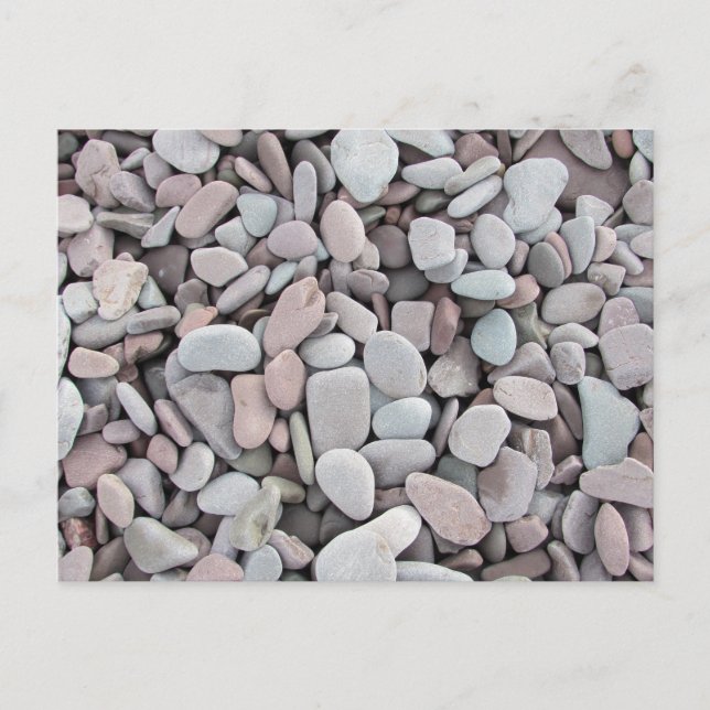 Pink Grey Stones Pebbles Texture Postcard (Front)
