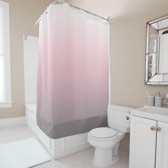 Pink Grey White Ombre Shower Curtain Zazzle Co Uk Pink Grey White Ombre Shower Curtain, Pale Pink Shower Curtain Uk