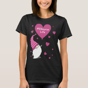 Pink Grome Heart ER nurse Life Balloon Valentine s T-Shirt