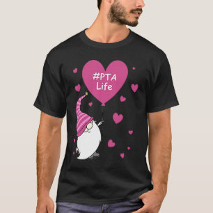 Pink Grome Heart PTA Life Balloon Valentine's Day T-Shirt