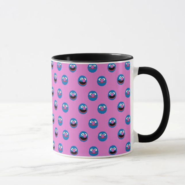 Pink Grover Face Pattern Mug (Right)
