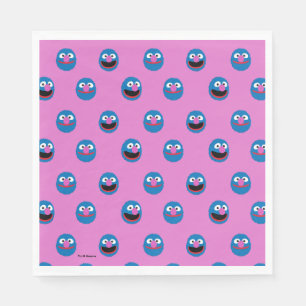 Pink Grover Face Pattern Napkin