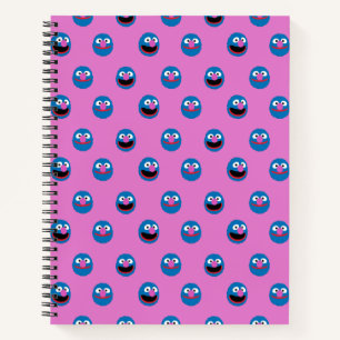 Pink Grover Face Pattern Notebook