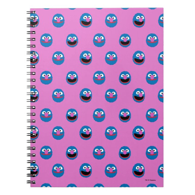 Pink Grover Face Pattern Notebook (Front)