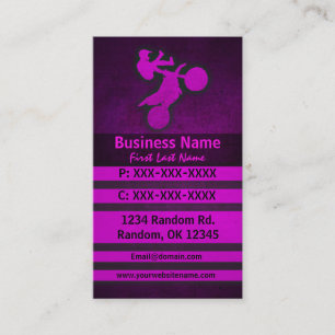 Pink grunge dirt bike custom business cards