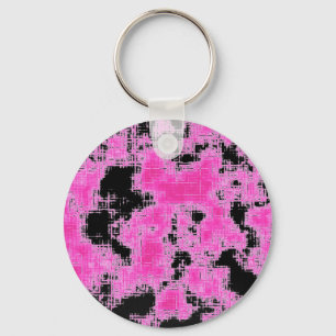 Pink Grunge Key Ring