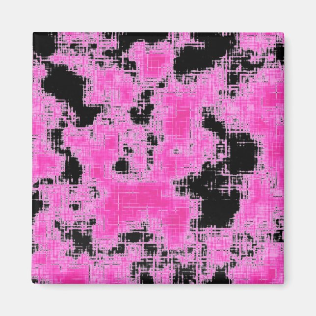 Pink Grunge Magnet (Front)