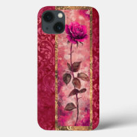 Pink grunge style rose