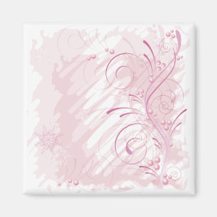 pink grunge winter magnet