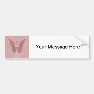 Pink Guardian Angel Bumper Sticker