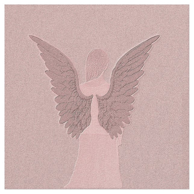 Pink Guardian Angel Fabric (Close Up)