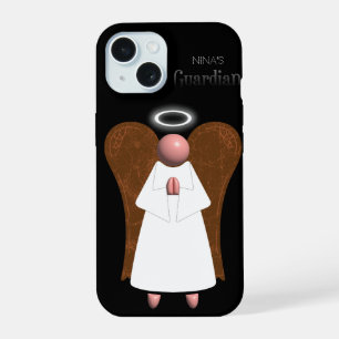 Pink Guardian Angel,  iPhone 15 Case