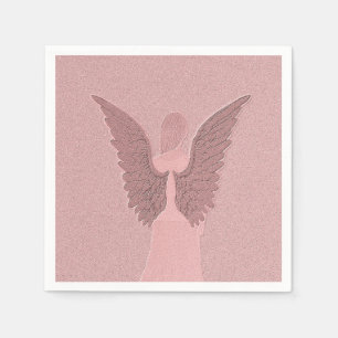 Pink Guardian Angel Napkin