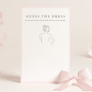 Pink Guess The Dress Bridal Shower  Stationery